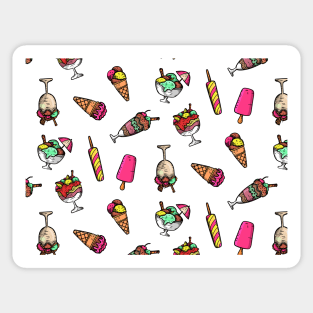 Ice Cream Cone Sundae Fun Day Summer Vacation Vibes Trendy Social Distancing FaceMask Sticker